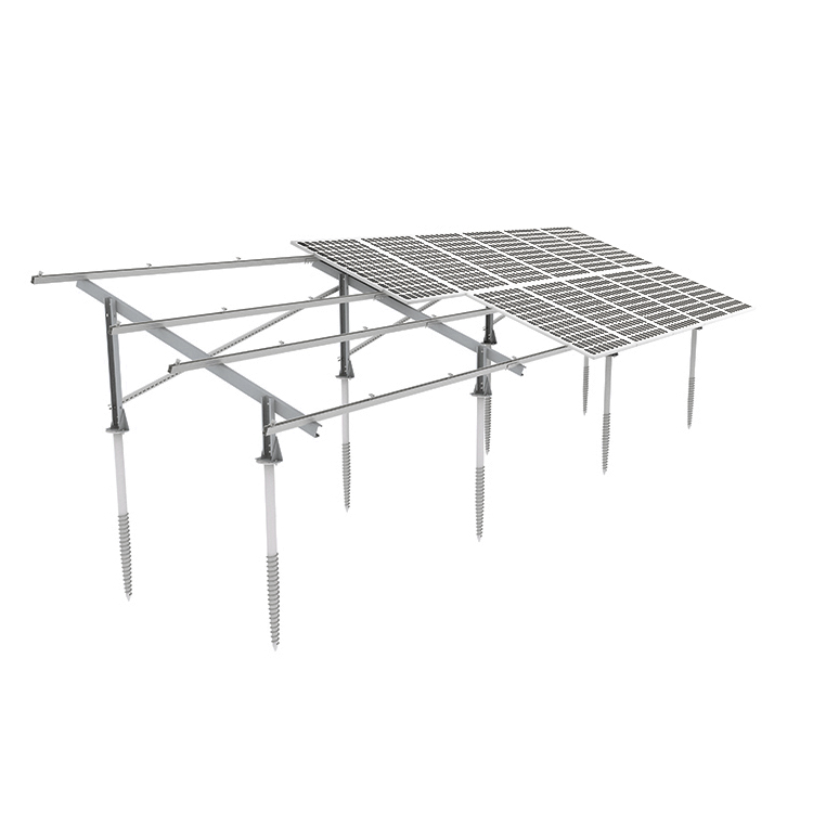 Ground Mount Solar Racking Sistem Tata Surya Ground System